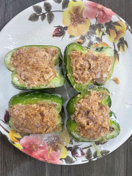Japanese style Stuffed Capsicum